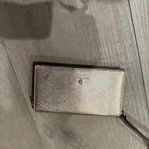 Kate Spade Metallic Cameron Street Wallet in Gold